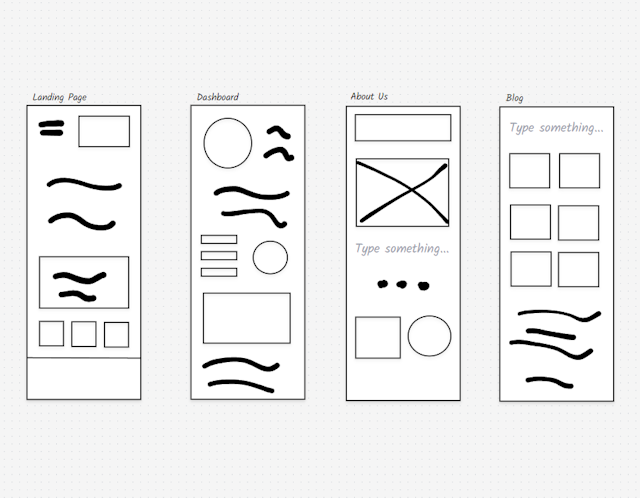 Plantilla de Low-fidelity Wireframe